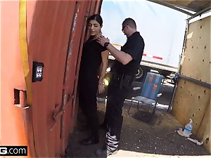 nail the Cops Latina doll caught deepthroating a cops man-meat